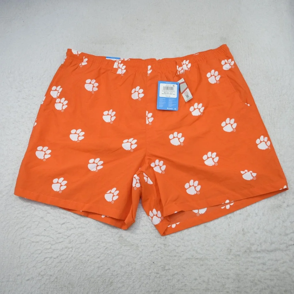 Columbia Backcast III Short Mens XXL‎ NEW Orange Clemson Tigers Paw Print 6